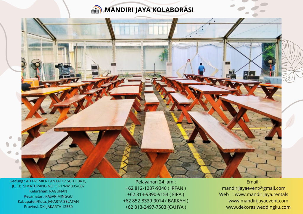 Sewa Bangku,Meja Taman Kaki Silang Bogor