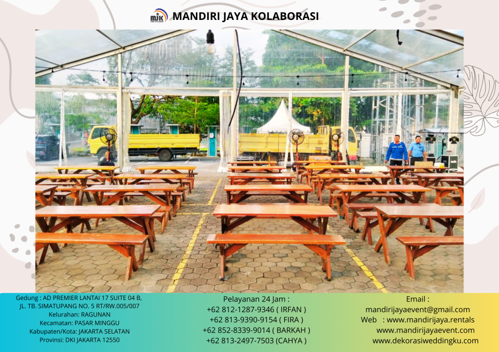 Sewa Bangku,Meja Taman Kaki Silang Bogor