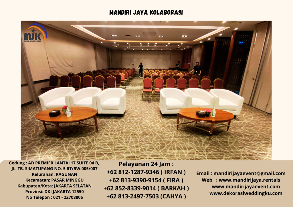 Sewa Meja Kursi Taman Extra, Sofa Oval, Puff Double Jakarta