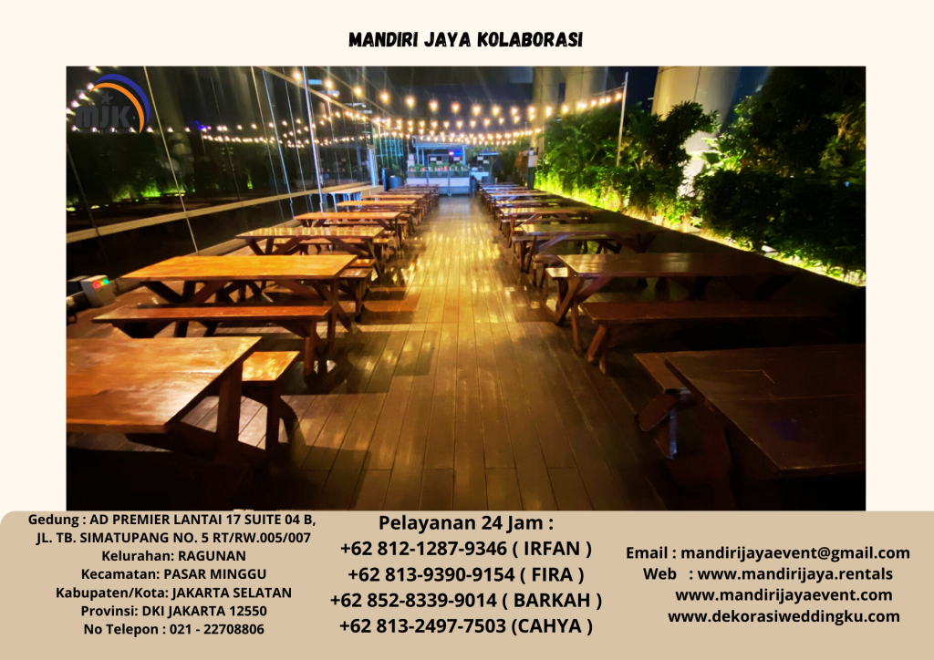 Sewa Meja Kursi Taman Extra, Sofa Oval, Puff Double Jakarta