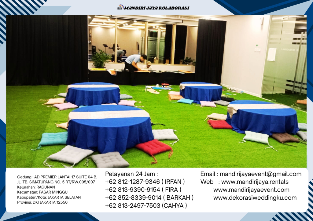 Sewa Round Table Lesehan Dan Bantal Duduk Jakarta