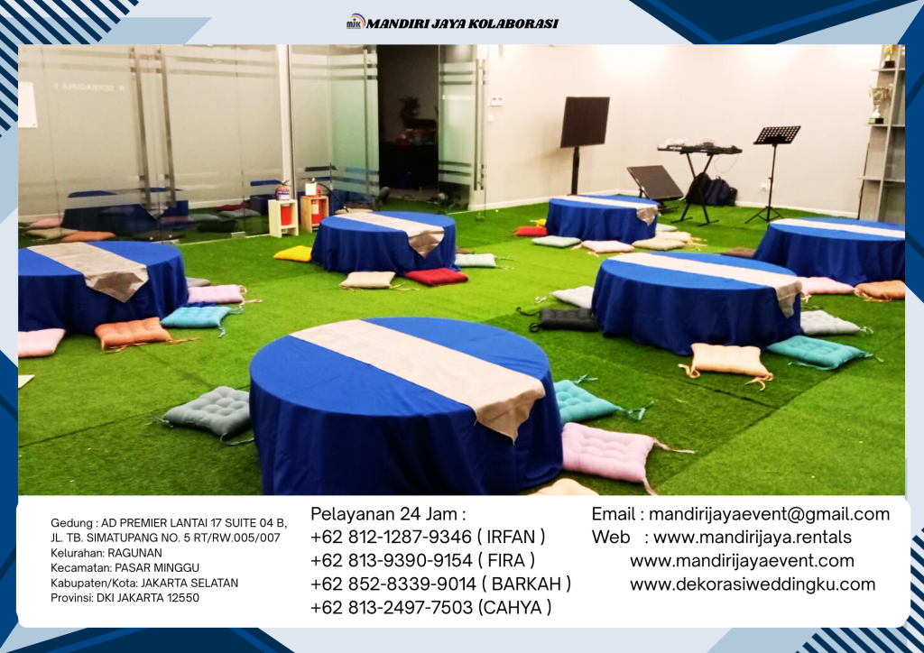 Sewa Round Table Lesehan Dan Bantal Duduk Jakarta