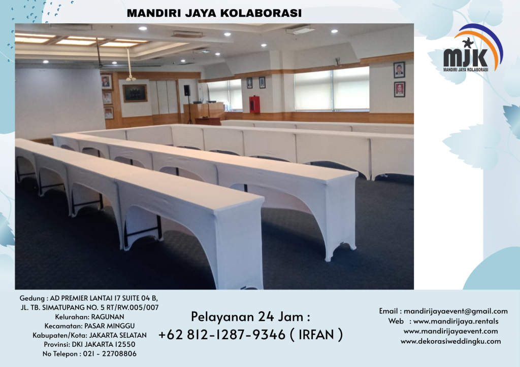Rental Sofa, Podium,Meja Ibm Full Cover Jakarta