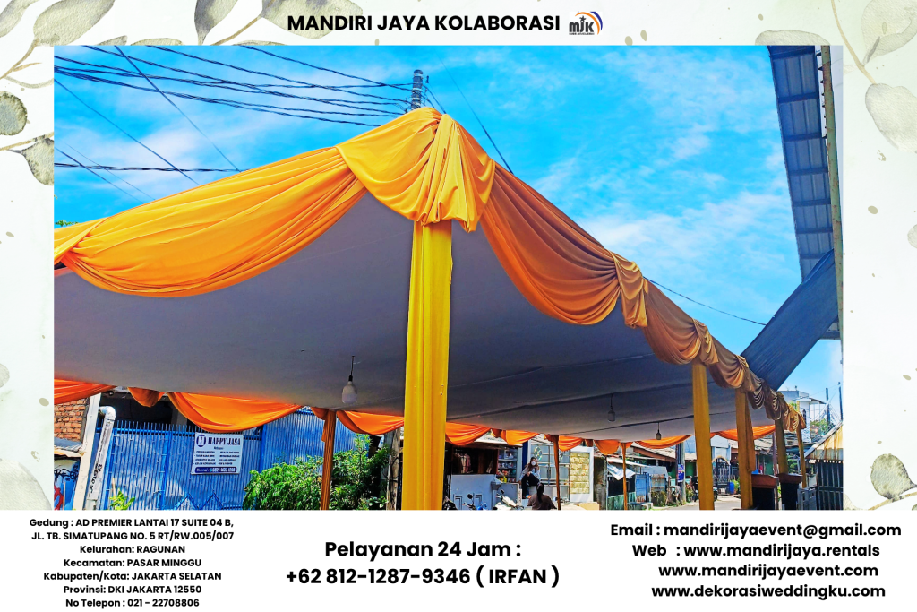 Sewa Tenda Plafon Gold Elegan Murah Daerah Bekasi