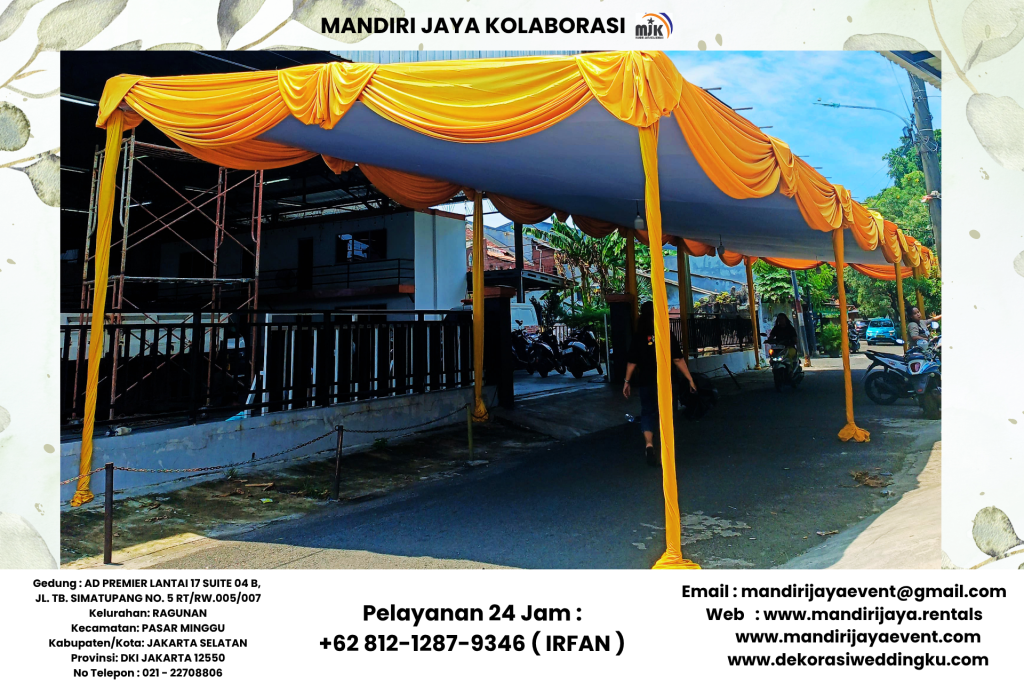 Sewa Tenda Plafon Gold Elegan Murah Daerah Bekasi