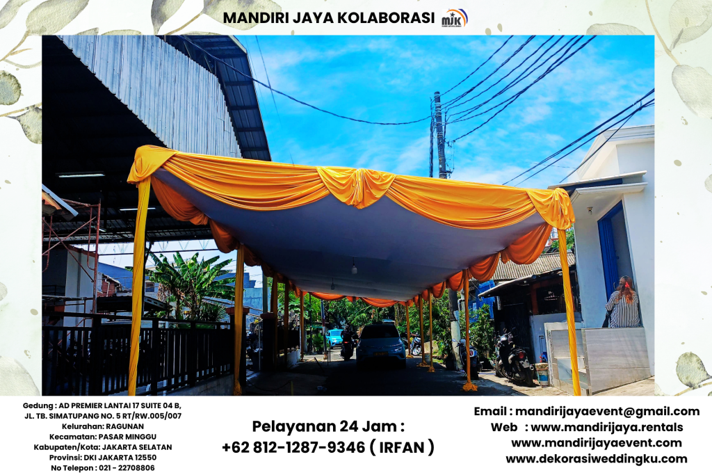 Sewa Tenda Plafon Gold Elegan Murah Daerah Bekasi