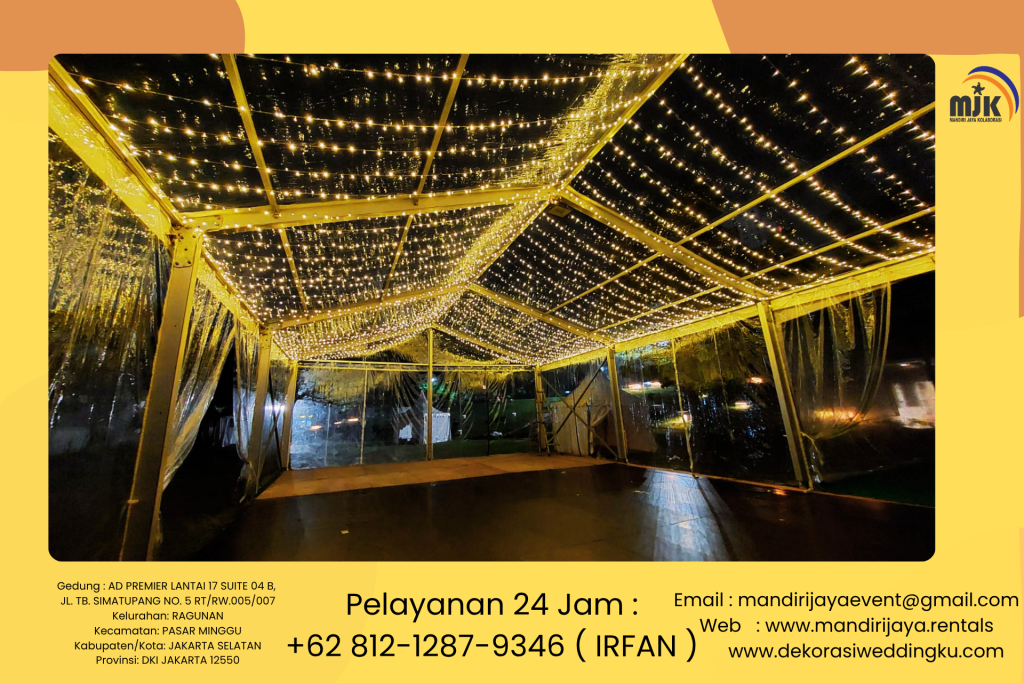 Jasa Sewa Tenda Roder Transparan Dekorasi Starlight area