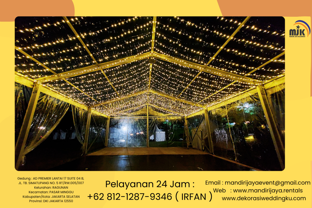 Jasa Sewa Tenda Roder Transparan Dekorasi Starlight area