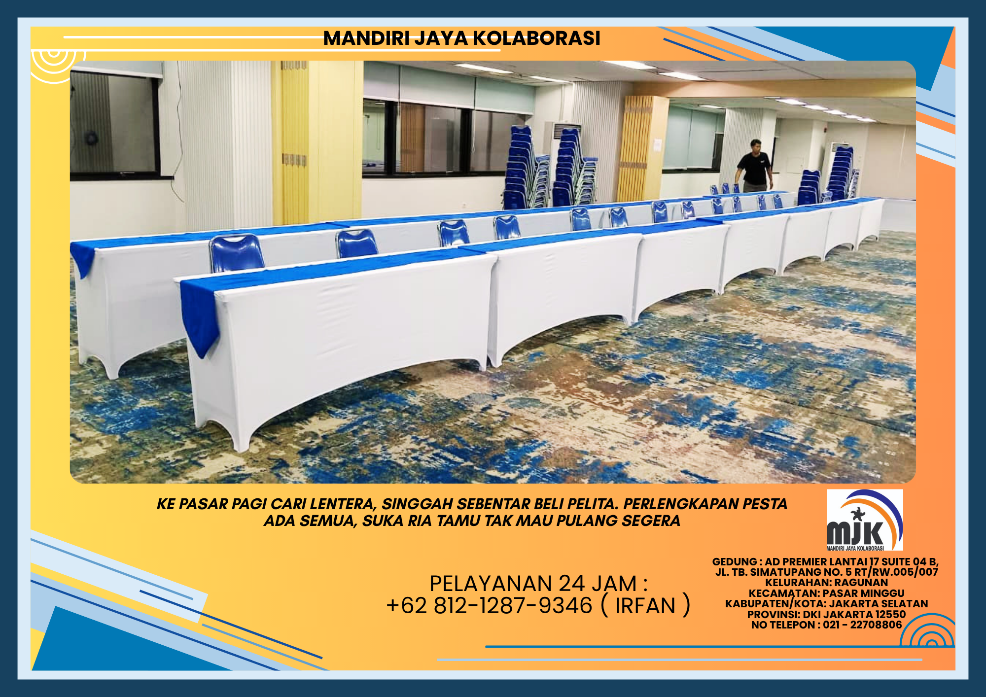 Jasa Sewa Meja IBM Dan Kursi SUSUN Aneka Cover Area Cikarang