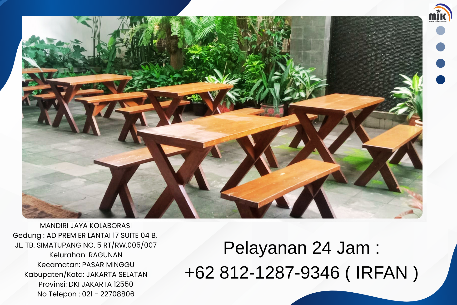 Jasa Sewa Meja Kursi Taman Beragam Ukuran Area Karawang