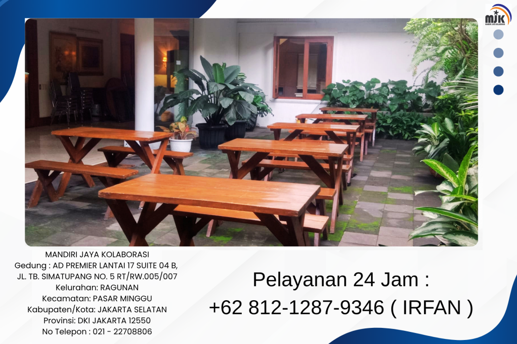Jasa Sewa Meja Kursi Taman Beragam Ukuran Area Karawang
