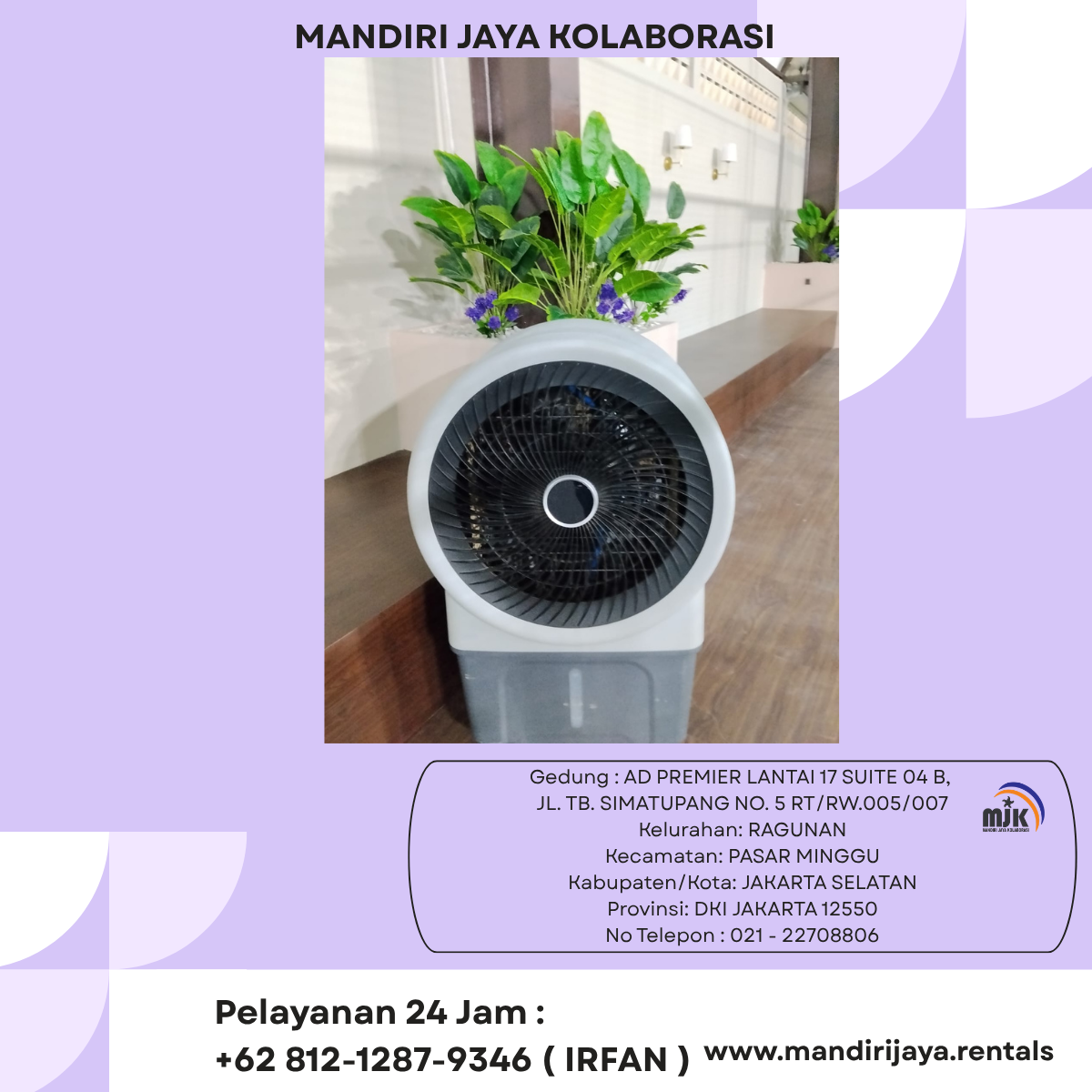 Rental Air cooler Bundar Area Bintaro Jakarta Selatan