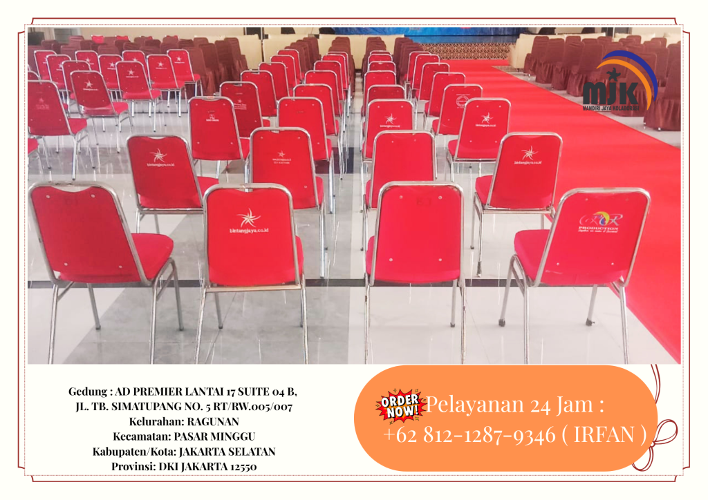 Rental Meja Ibm Dan Kursi Event Polos Merah Jakarta