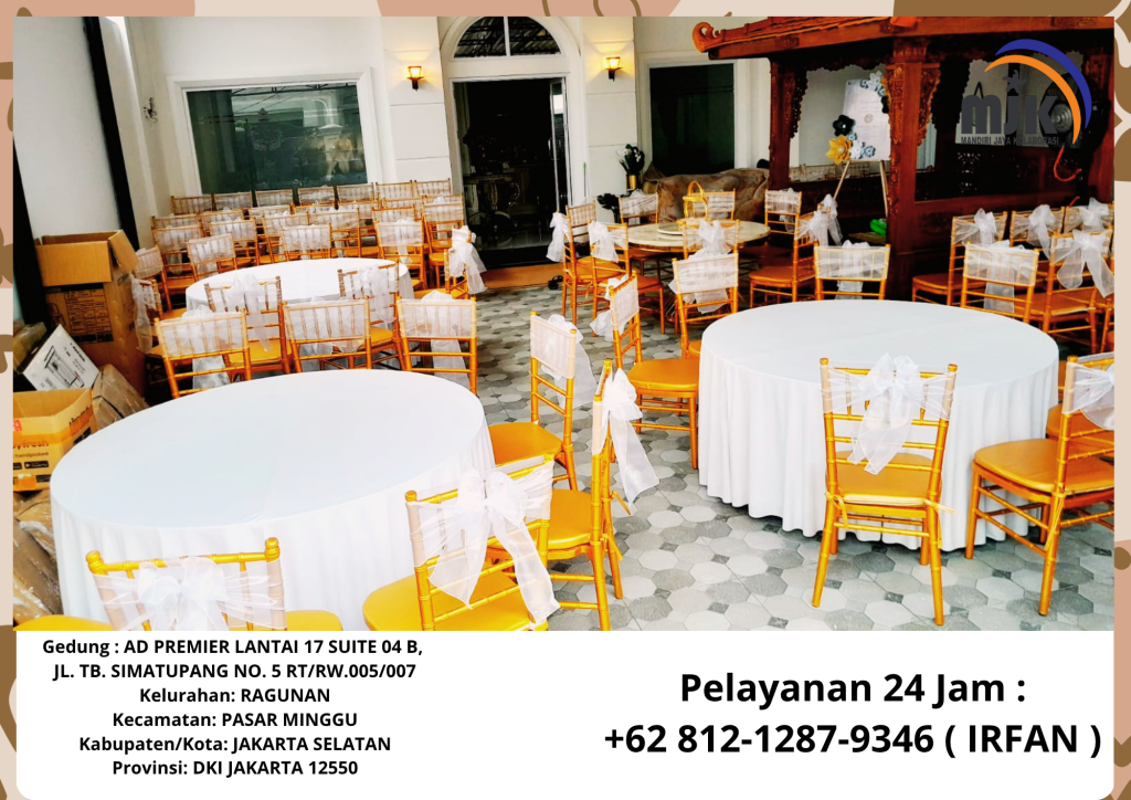 Rental Round Table,Tiffany chairs gold Depok