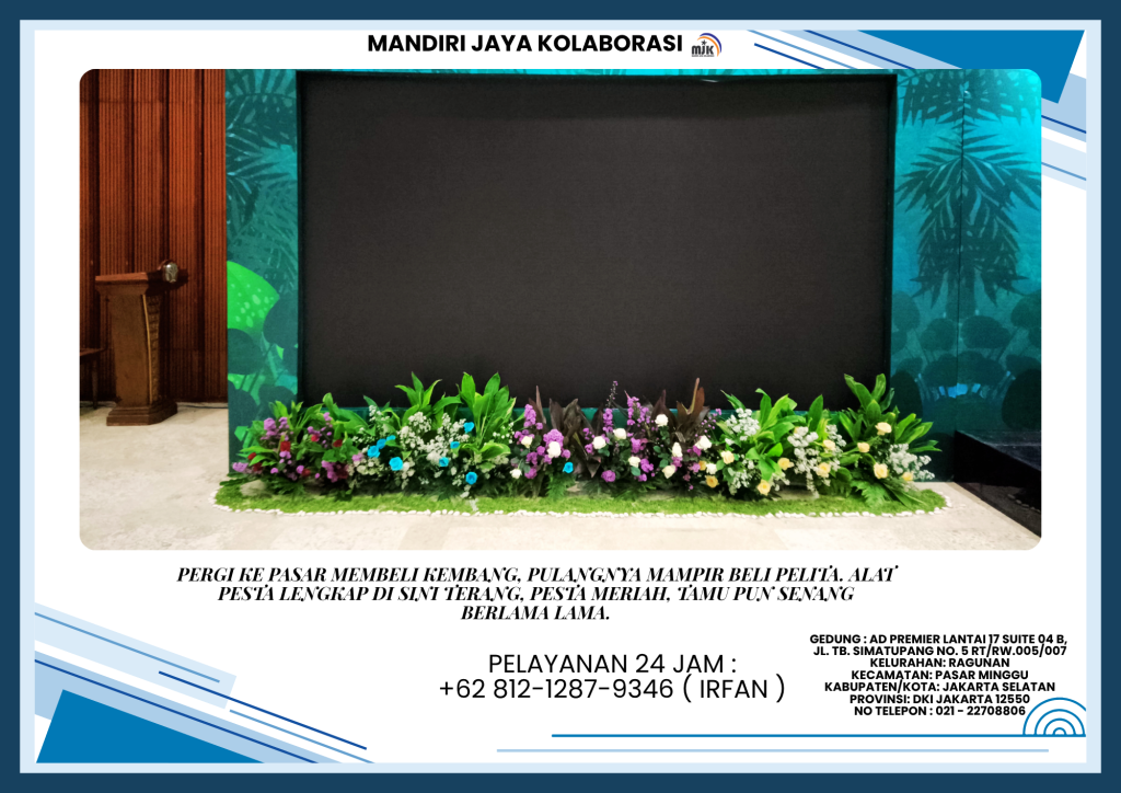Sewa Panggung, Backdrop, Podium Dan Mini Garden Jakarta