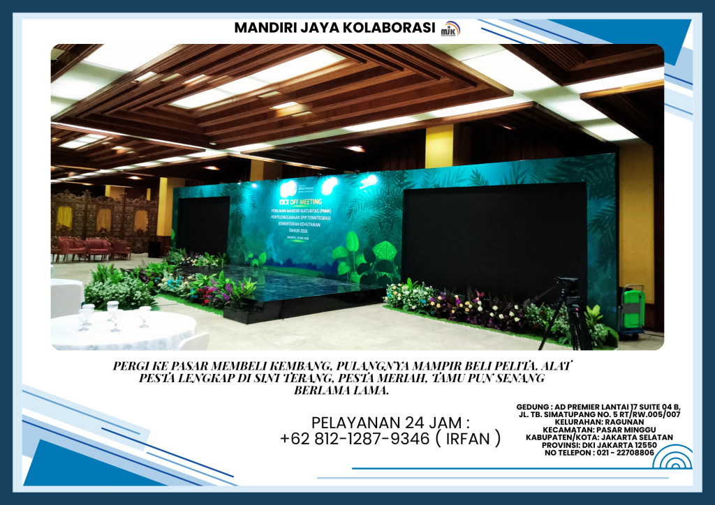 Sewa Panggung, Backdrop, Podium Dan Mini Garden Jakarta