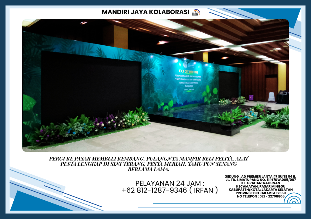 Sewa Panggung, Backdrop, Podium Dan Mini Garden Jakarta