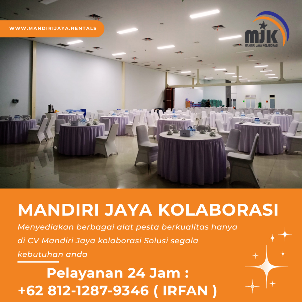 Sewa Round Table D160 Cover Skirting Putih Area Jakarta Timur