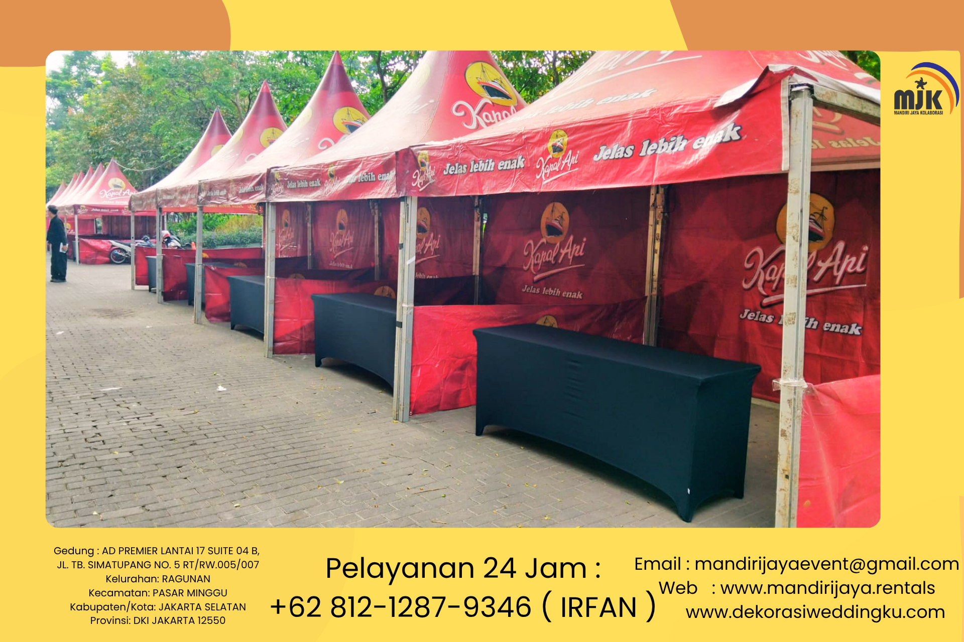 Sewa Tenda Sarnafil Kerangka Stainless Kokoh Area
