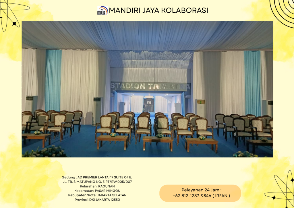 Sewa Tenda Serut,Kursi Arm Chair,Meja,Karpet Jakarta