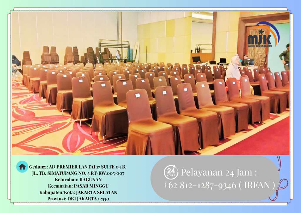 Rental Kursi Event Stainless Cover Cokelat Rumbai Jakarta
