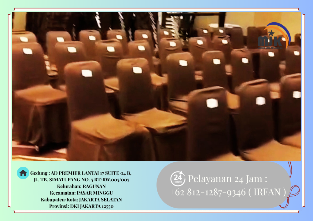 Rental Kursi Event Stainless Cover Cokelat Rumbai Jakarta
