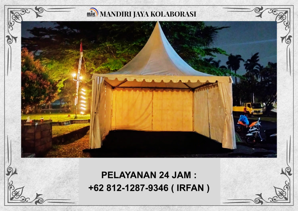 Rental Tenda Roder,Tenda bazar,Tenda kerucut putih Depok