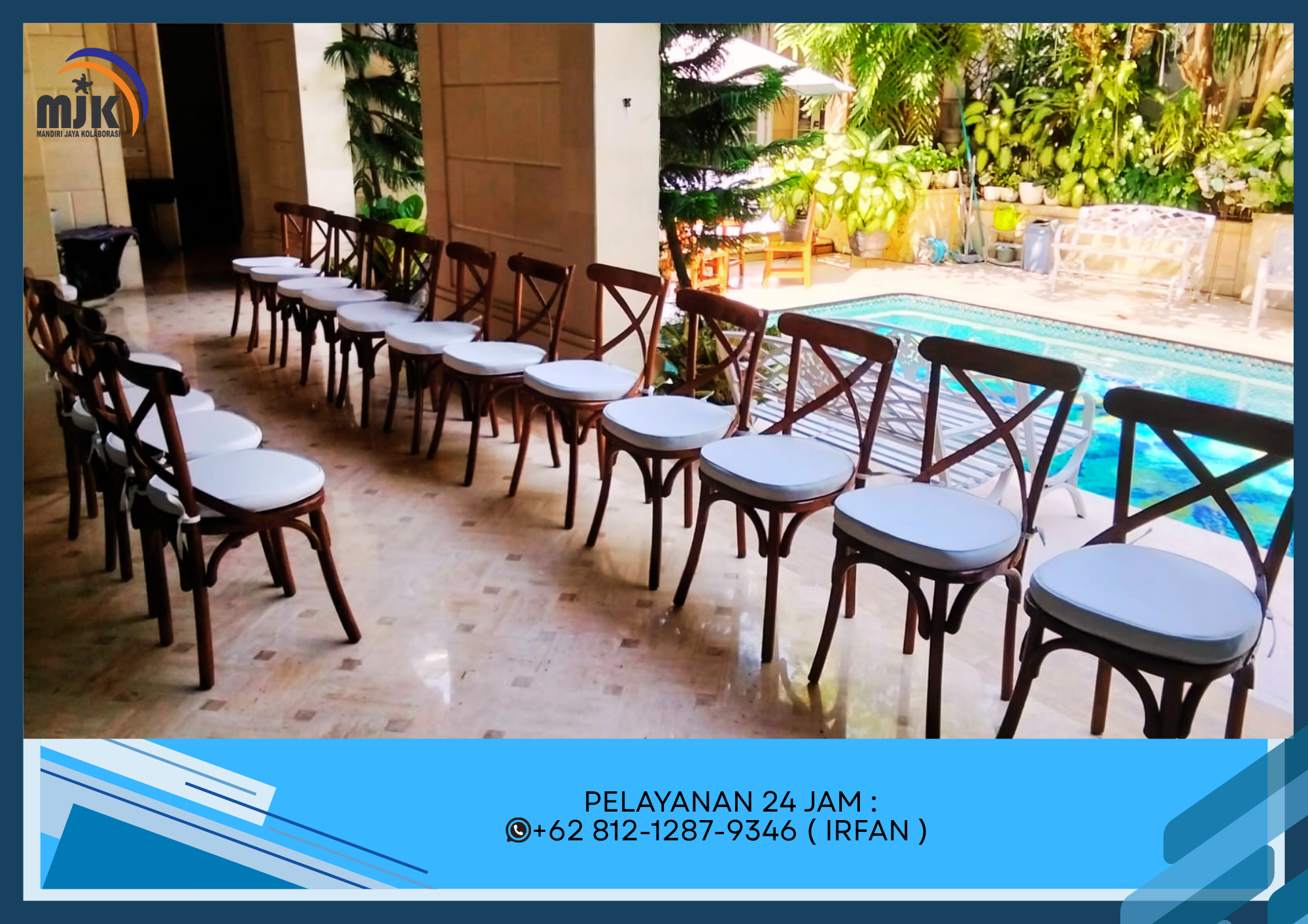 Sewa CROSSBACK CHAIRS,SEWA TENDA,SEWA MEJA Jakarta