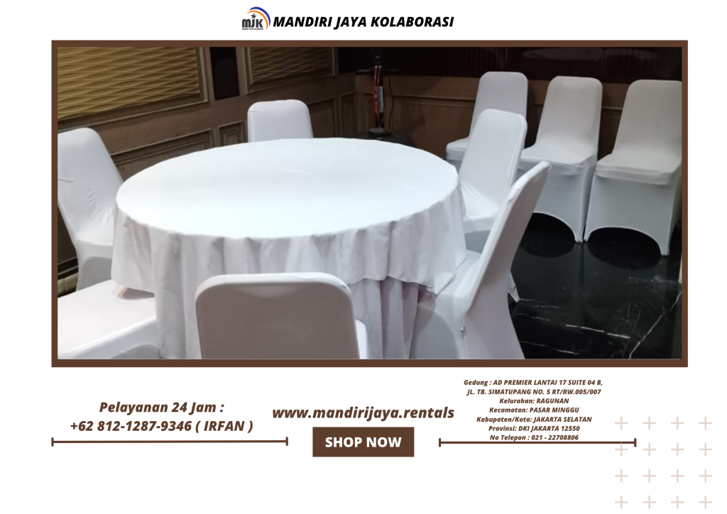 Sewa Kursi Corsback, Meja Bundar Kursi Bersih Di Karawang