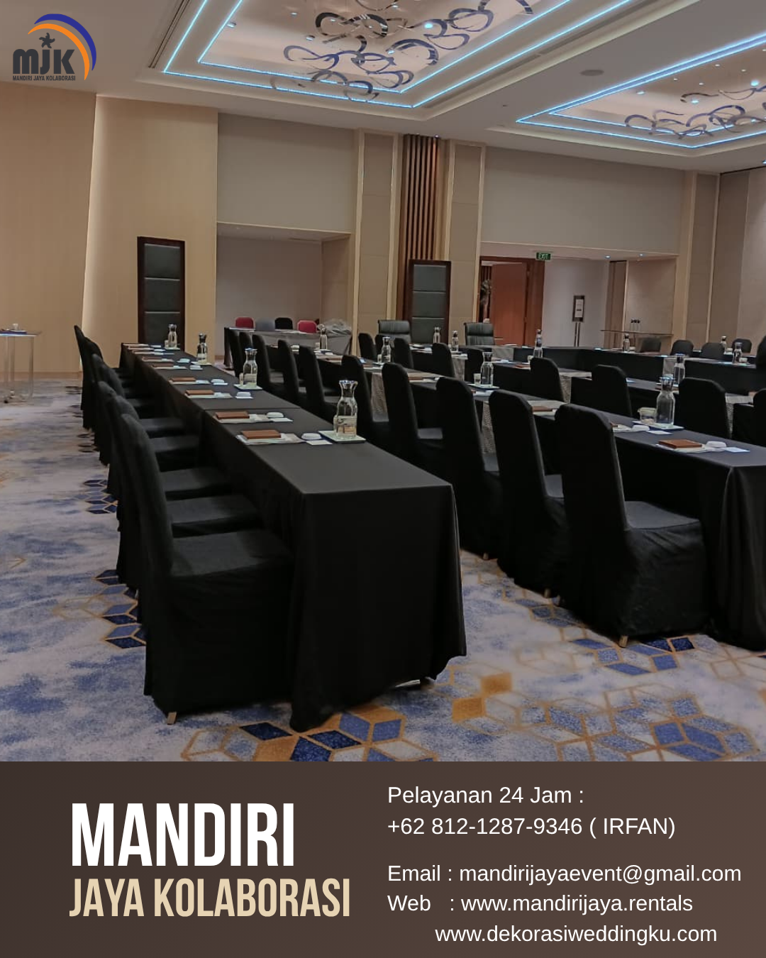 Sewa Meja Kotak,Kursi Event,Tiang Bendera Area Jakarta