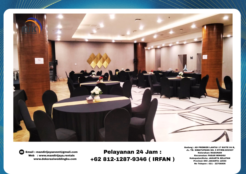 Sewa Taplak Tebar Dan Topping Meja Bundar Jakarta