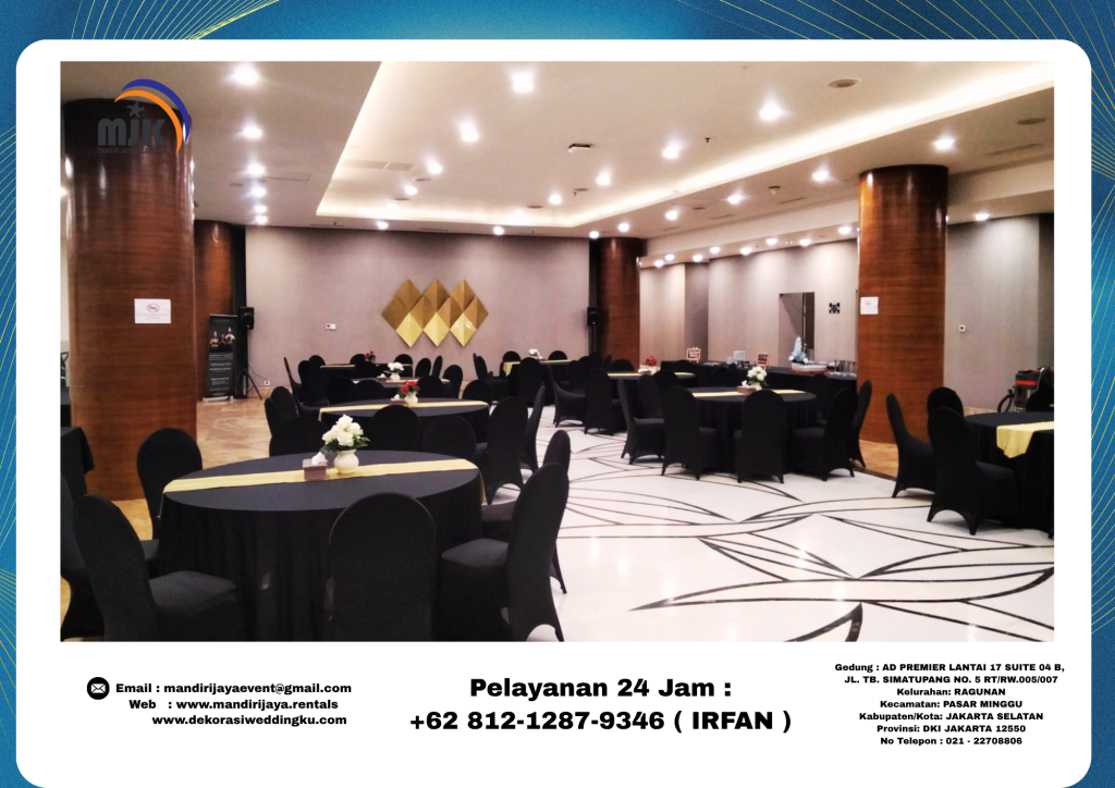 Sewa Taplak Tebar Dan Topping Meja Bundar Jakarta
