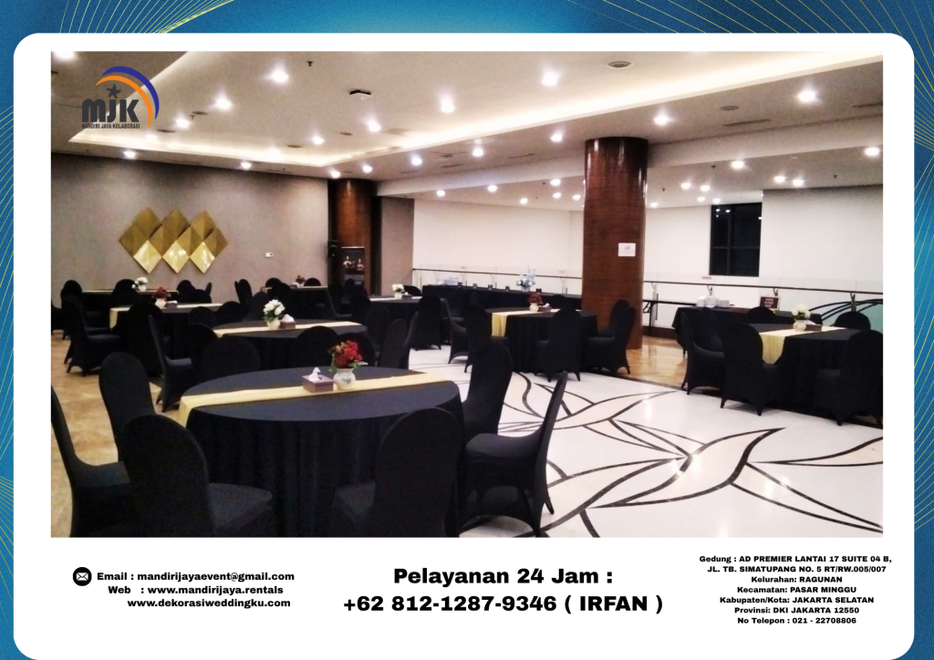 Sewa Taplak Tebar Dan Topping Meja Bundar Jakarta