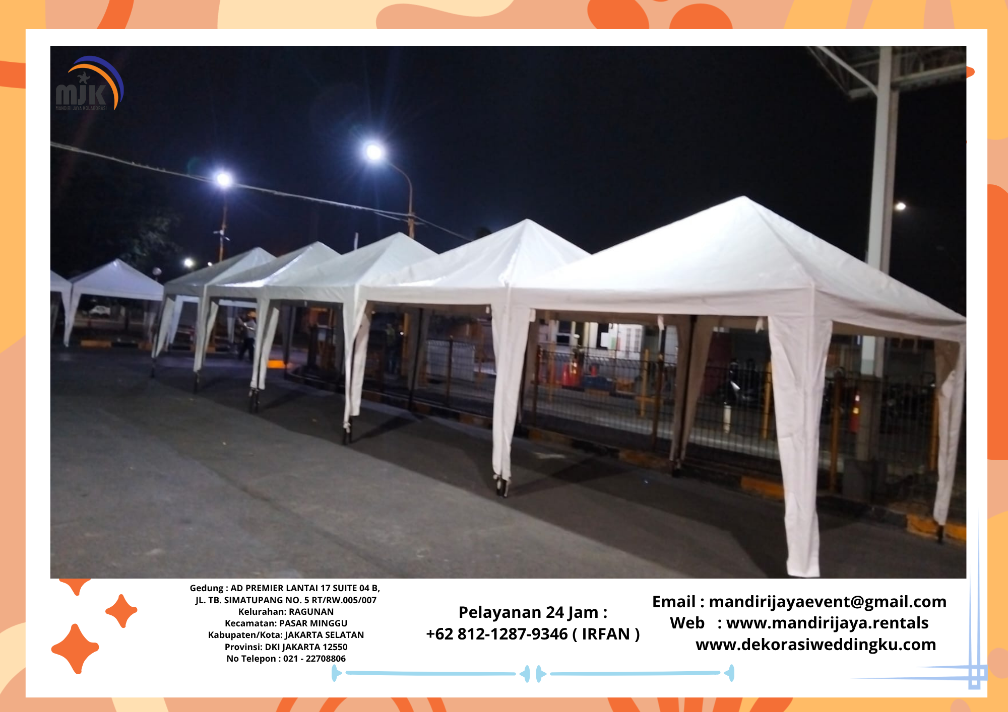Sewa Tenda Cafe,Tenda Bazar Putih Depok