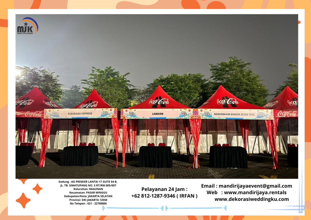 Sewa Tenda Cafe,Tenda Bazar Putih Depok
