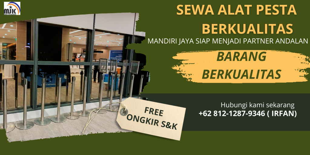 Sewa Tenda Serut,Tiang Antrian Stainless Depok