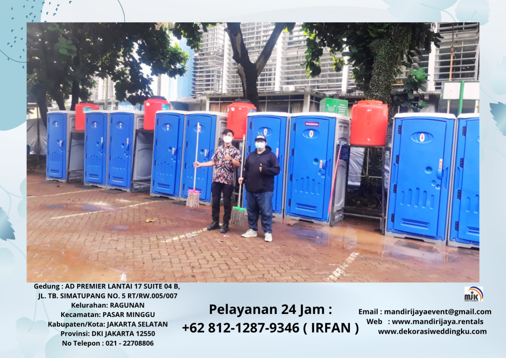 Sewa Tirai Hitam,Toilet Portable,Meja,Kursi Jakarta