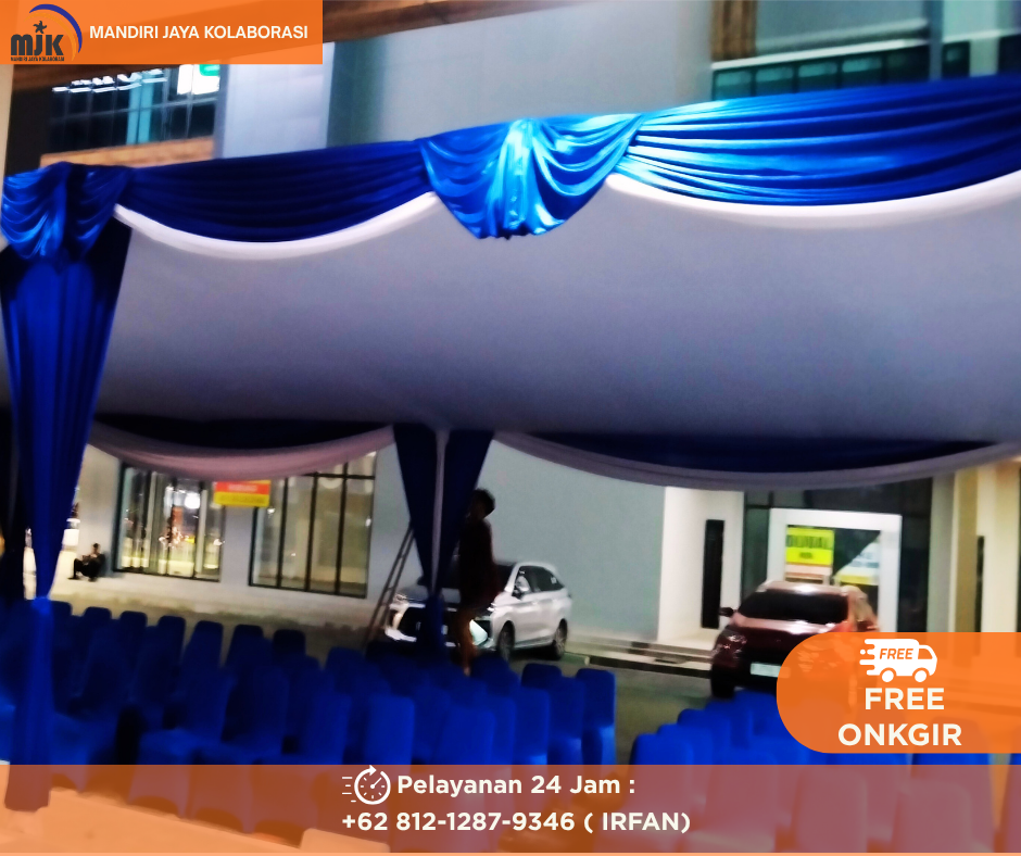 Rental Tenda Plafon Poni biru Jakarta