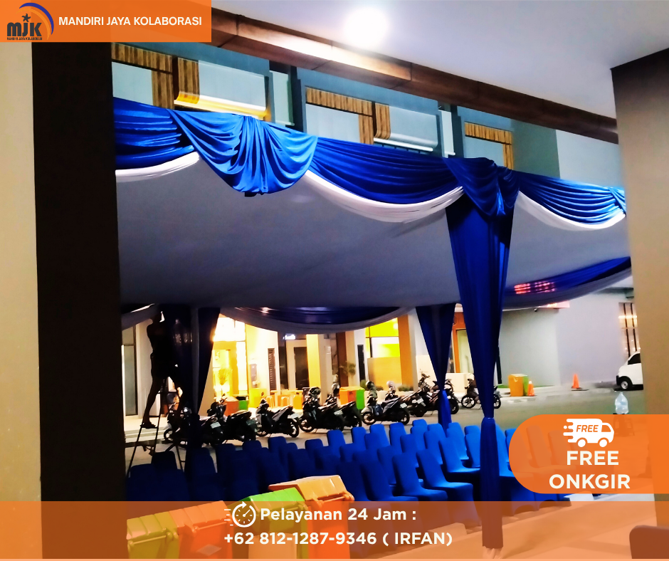 Rental Tenda Plafon Poni biru Jakarta