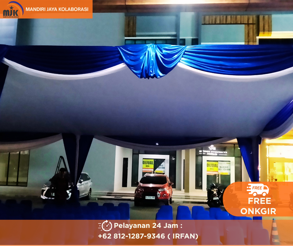 Rental Tenda Plafon Poni biru Jakarta