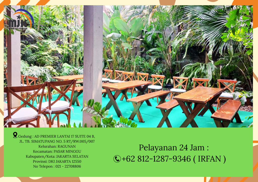 Sewa Bangku,Meja Taman,Kursi Cross Back Jakarta