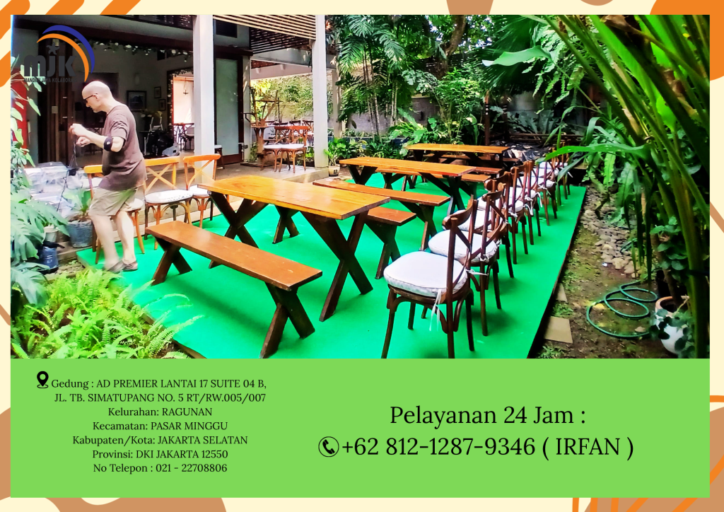 Sewa Bangku,Meja Taman,Kursi Cross Back Jakarta