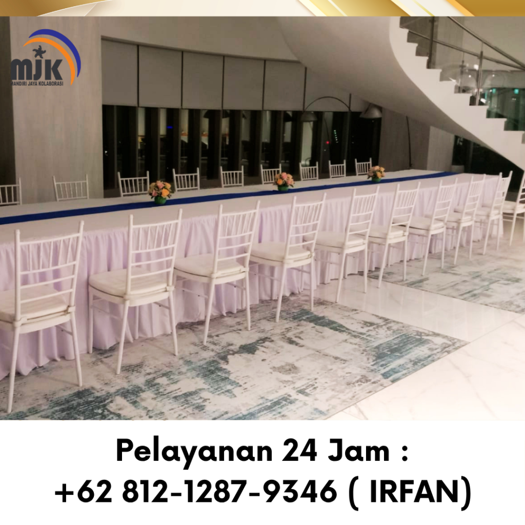 Sewa Kursi tiffany Putih,Meja kotak Jakarta