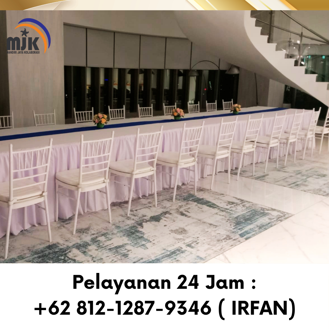 Sewa Kursi tiffany Putih,Meja kotak Jakarta