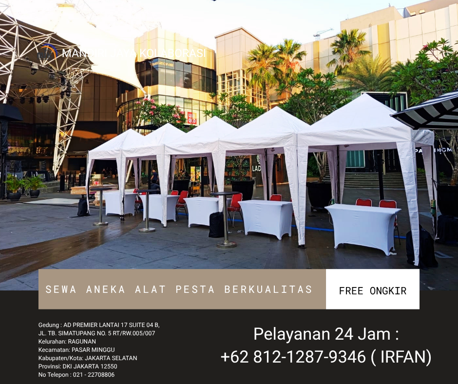 Sewa Tenda Cafe atau Tenda bazar Putih Jakarta