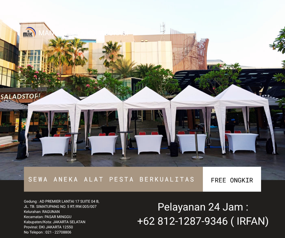 Sewa Tenda Cafe atau Tenda bazar Putih Jakarta