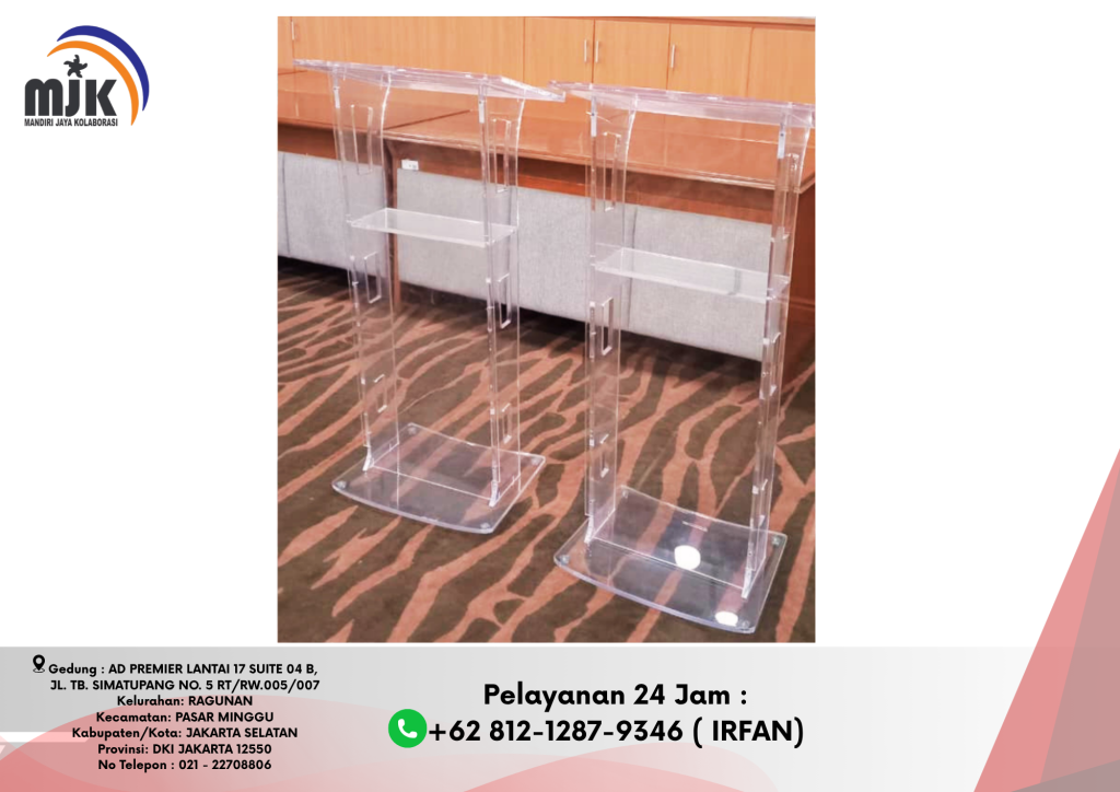 Rental Podium Acrylik Kotak Jakarta