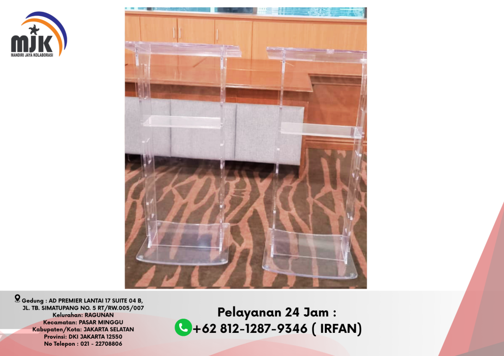 Rental Podium Acrylik Kotak Jakarta