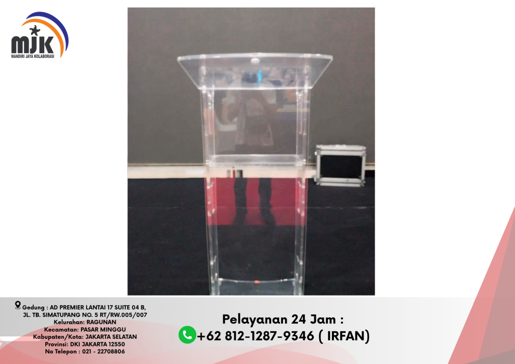 Rental Podium Acrylik Kotak Jakarta