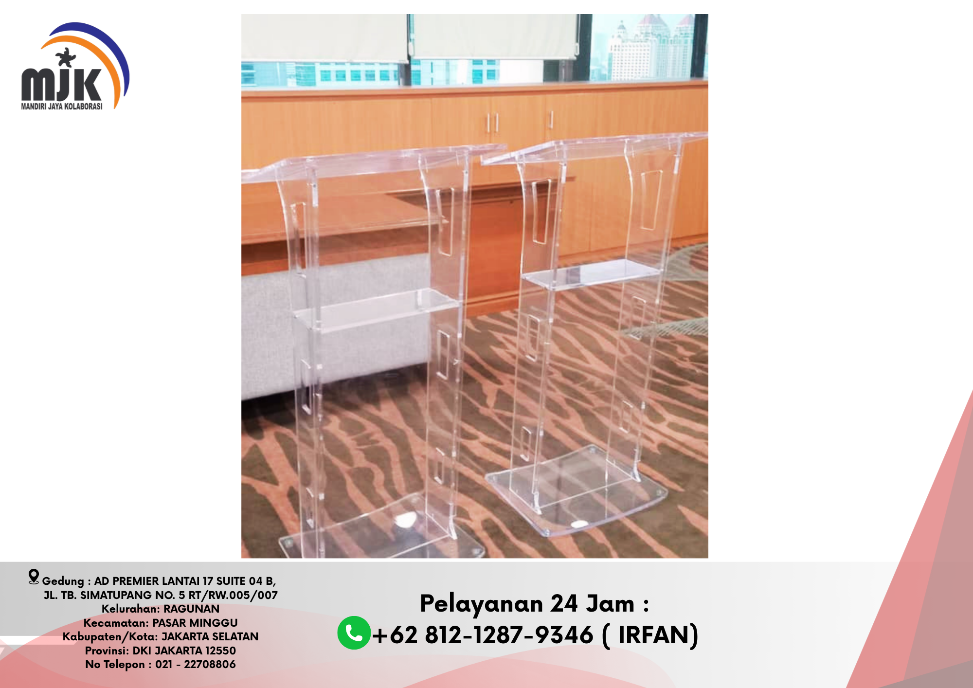 Rental Podium Acrylik Kotak Jakarta